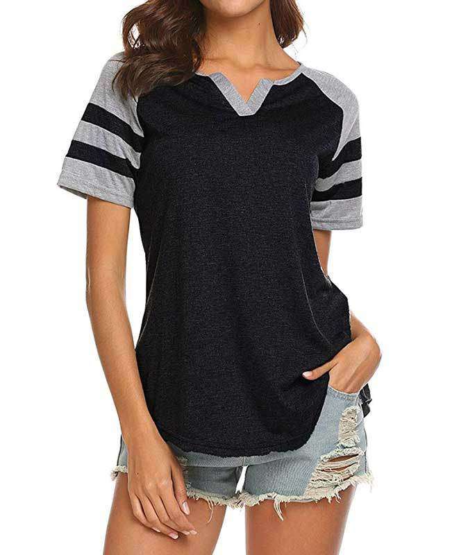 Baseball V-neck T Shirts