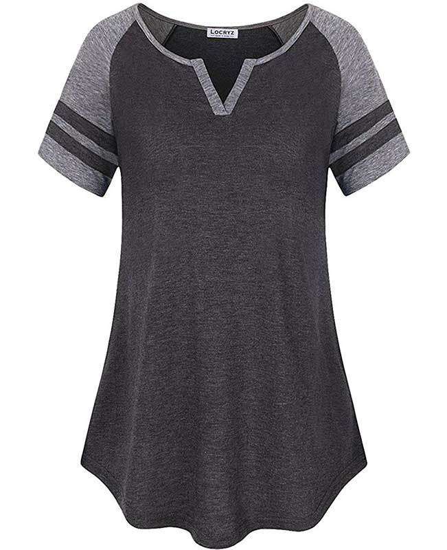 Baseball V-neck T Shirts-5