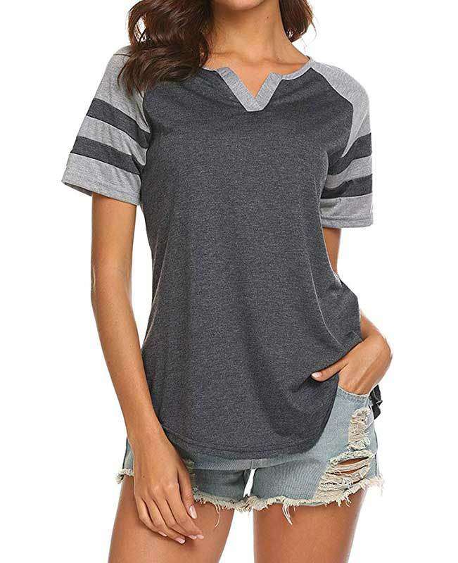 Baseball V-neck T Shirts