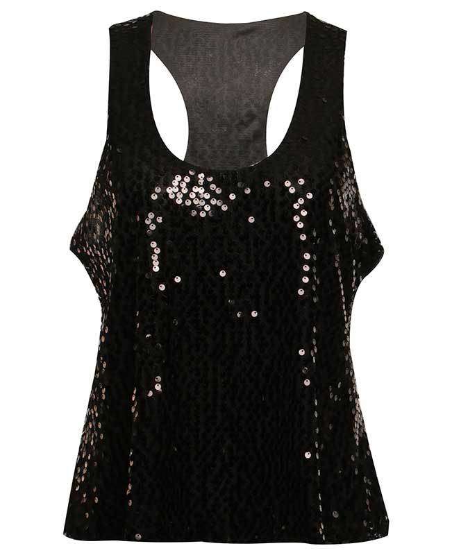 Sexy Shining Sequins Tank Tops-11