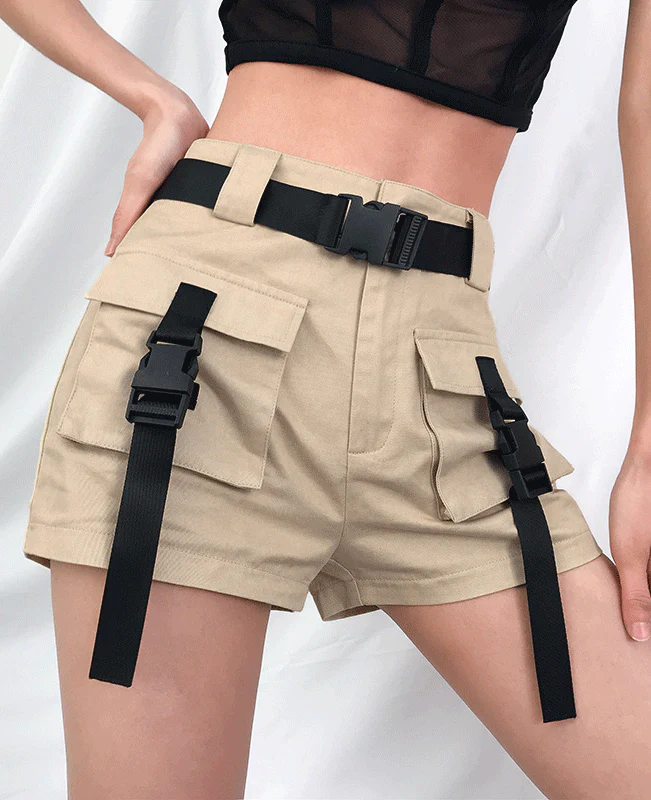 Loose Big Pocket Cargo Shorts-1