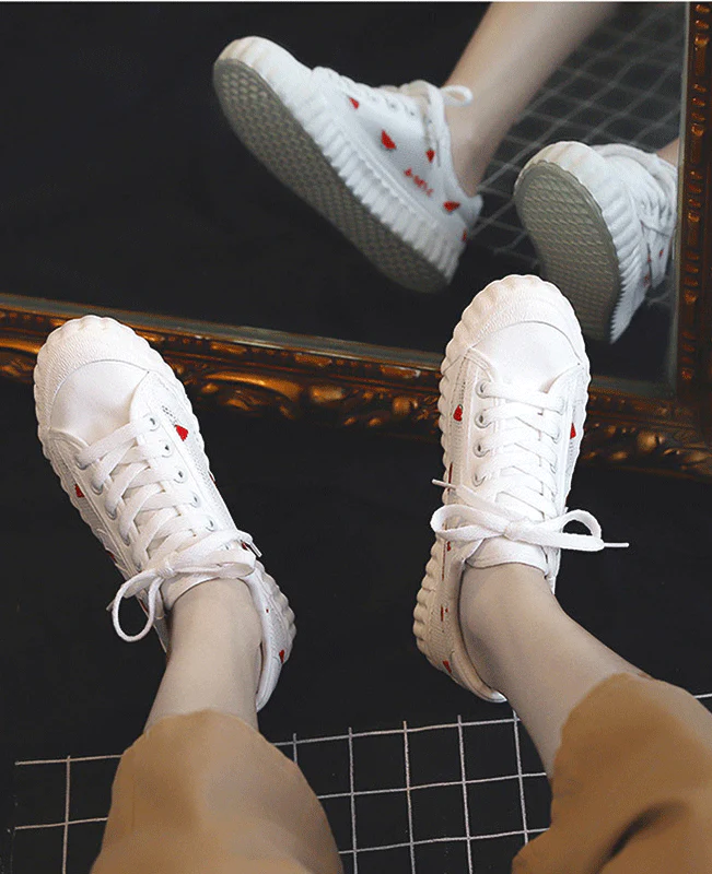Cute Mesh Breathable Canvas Flats