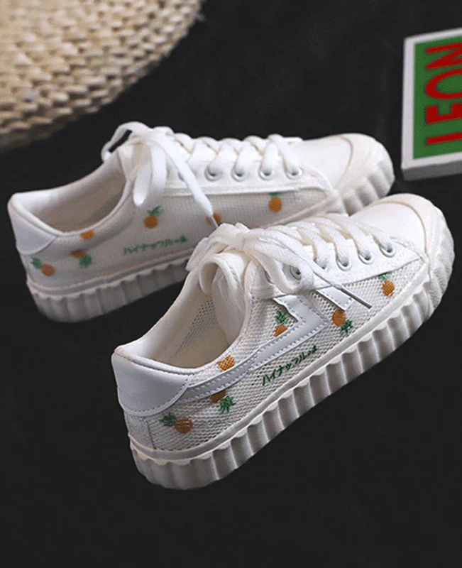Cute Mesh Breathable Canvas Flats
