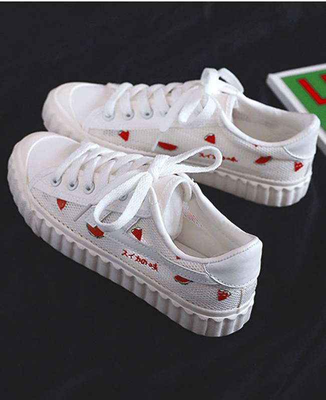 Cute Mesh Breathable Canvas Flats