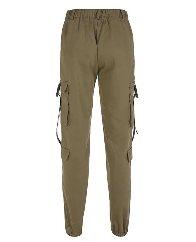 Loose Military Cargo Pants-4