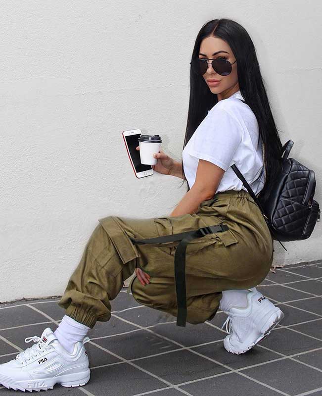 Loose Military Cargo Pants-8
