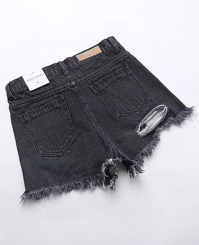 Push Up Ripped Jeans Shorts-6
