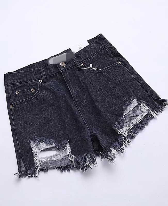 Push Up Ripped Jeans Shorts-8