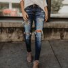 Distressed Skinny Ripped Jeans