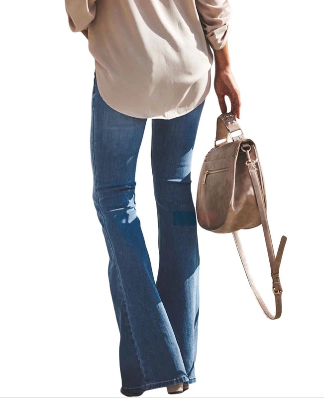 High Waisted Bell Bottom Jeans-5