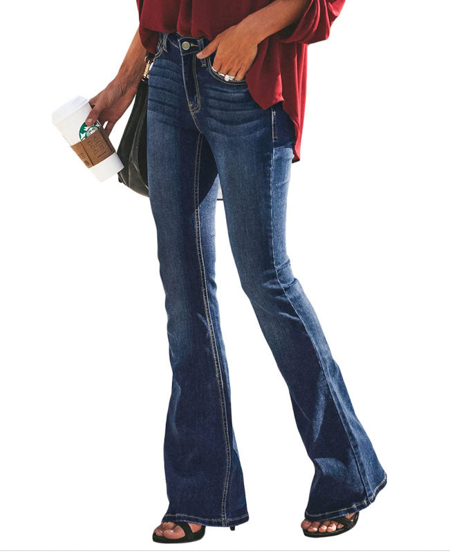 High Waisted Bell Bottom Jeans-7