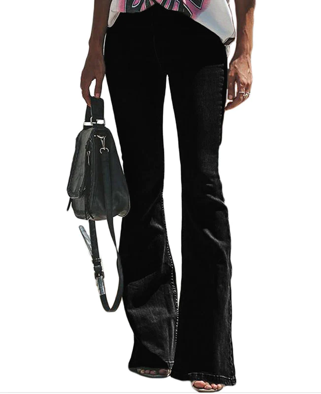 High Waisted Bell Bottom Jeans-6