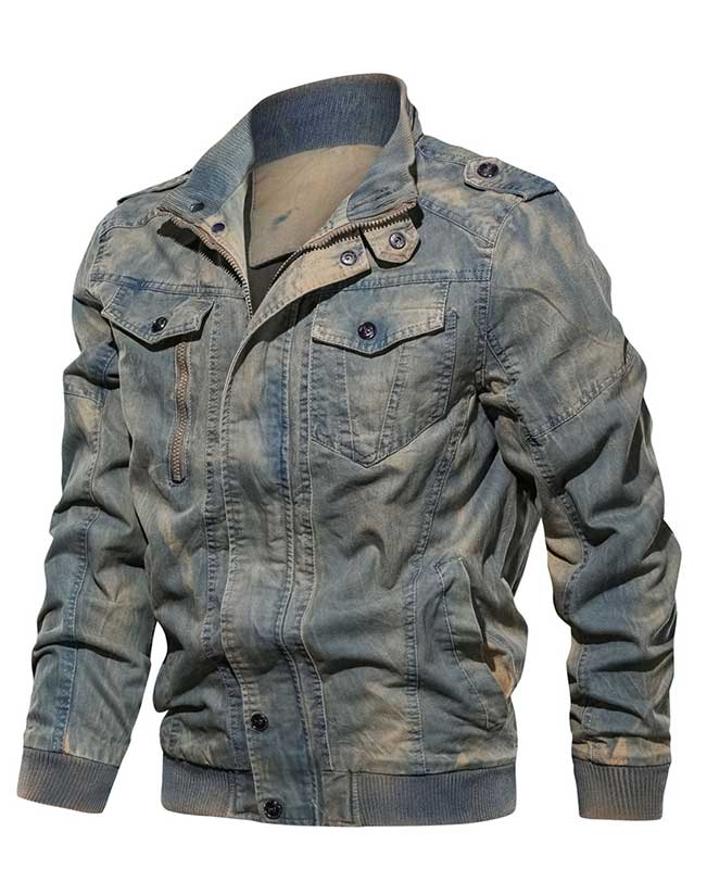 Tactical outlet denim jacket