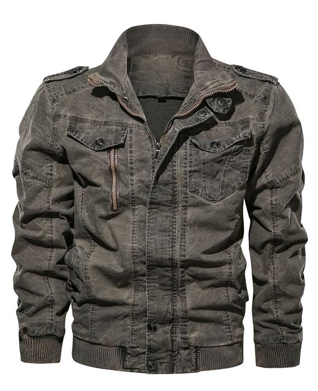Military denim shop jacket mens