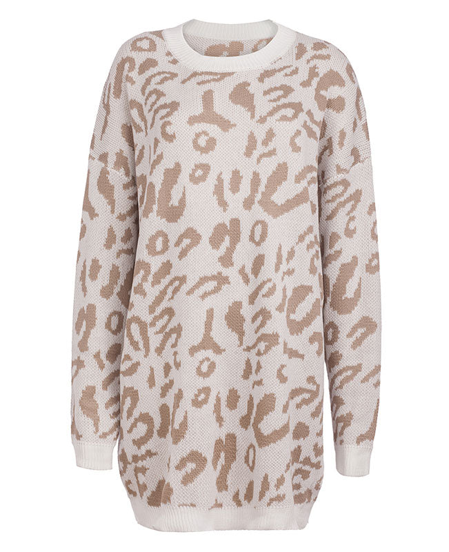 Oversized leopard sales print sweatshirt