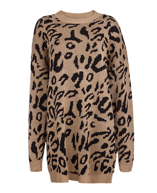 Oversized Leopard Print Sweater-7