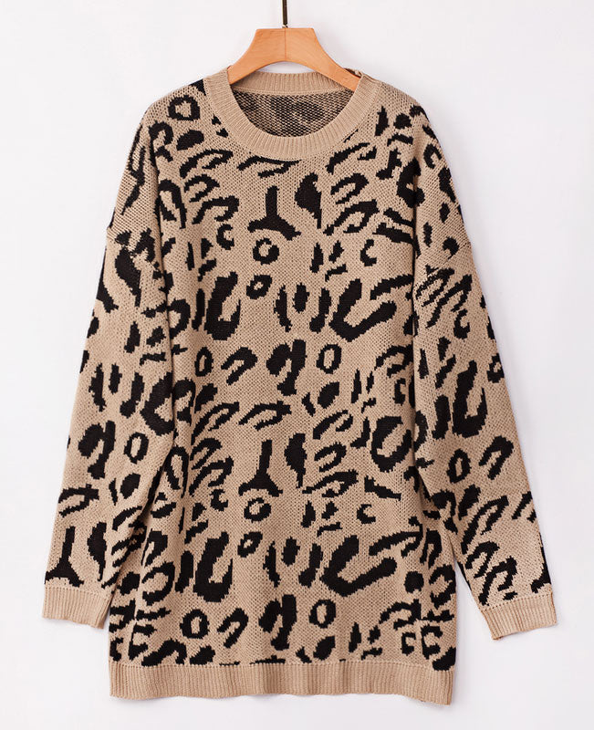 Oversized Leopard Print Sweater-9