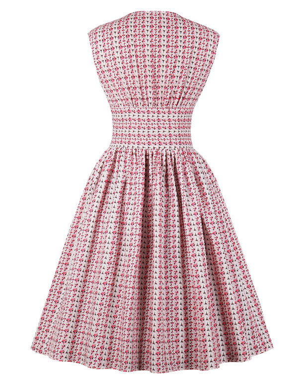Sleeveless Floral Vintage Cocktail Dresses
