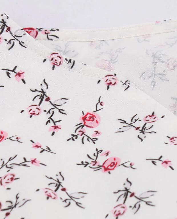 Sleeveless Floral Vintage Cocktail Dresses