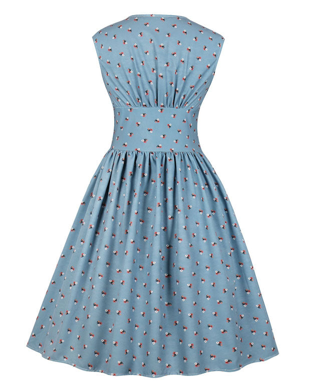 Sleeveless Floral Vintage Cocktail Dresses