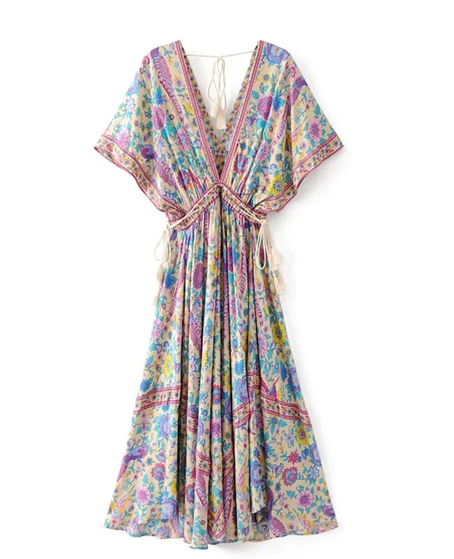 Bohemian Long Beach Dress-2