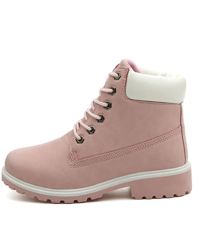 Martin Pink Ankle Boots-pink-4