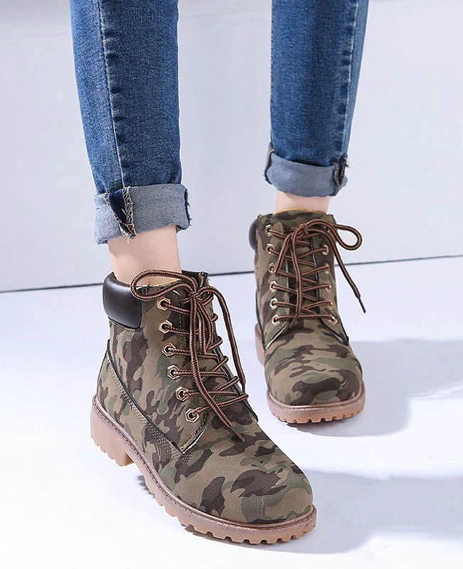 Martin Pink Ankle Boots