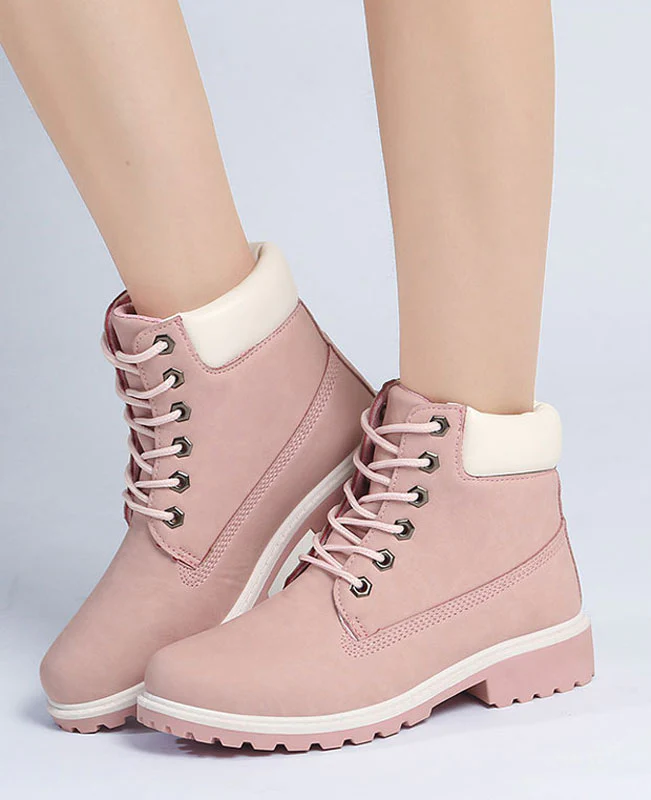 Baby pink on sale ankle boots