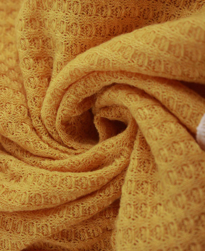 Color Patchwork Waffle Knit Shirt-14