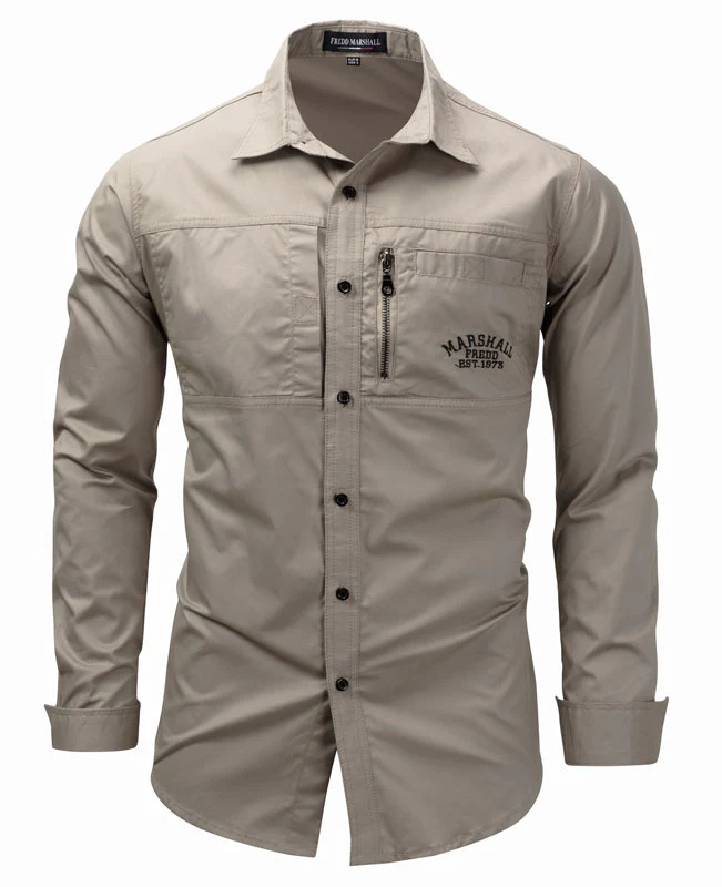 Military Men Collared Shirt