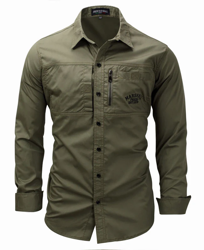 Military Men Collared Shirt