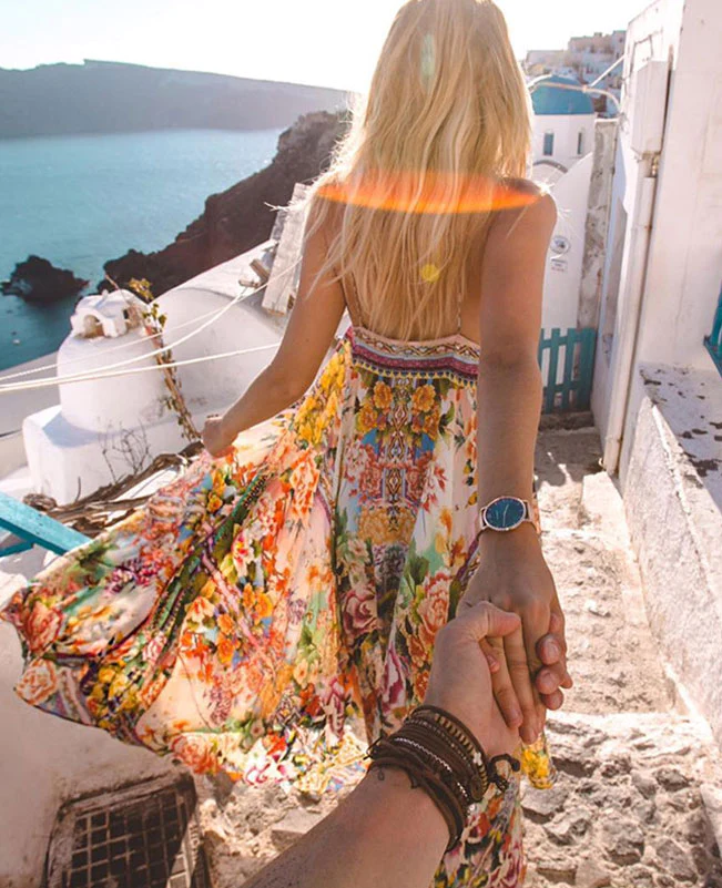 Womens Flowy Boho Maxi Dress-3