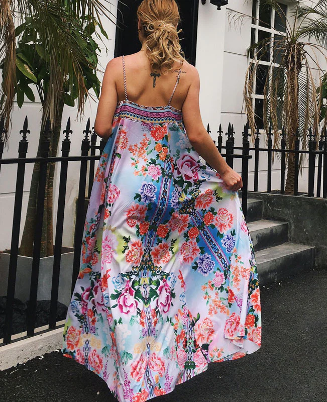 Womens Flowy Boho Maxi Dress-6