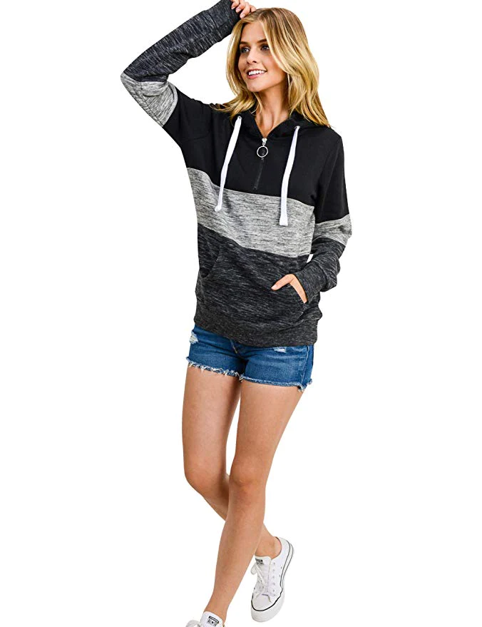 Women's 1/4 Zip Pullover-11