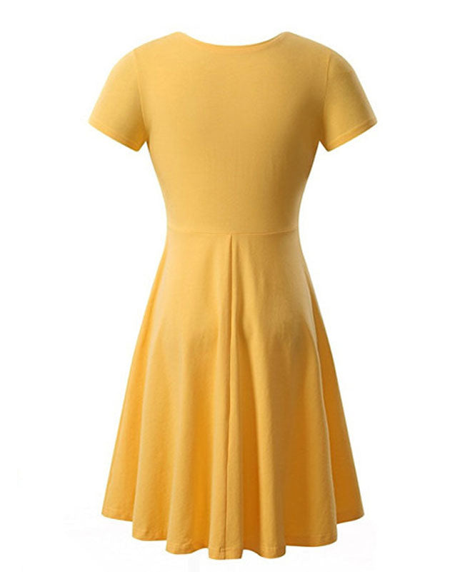 Solid Color Casual Summer Dress