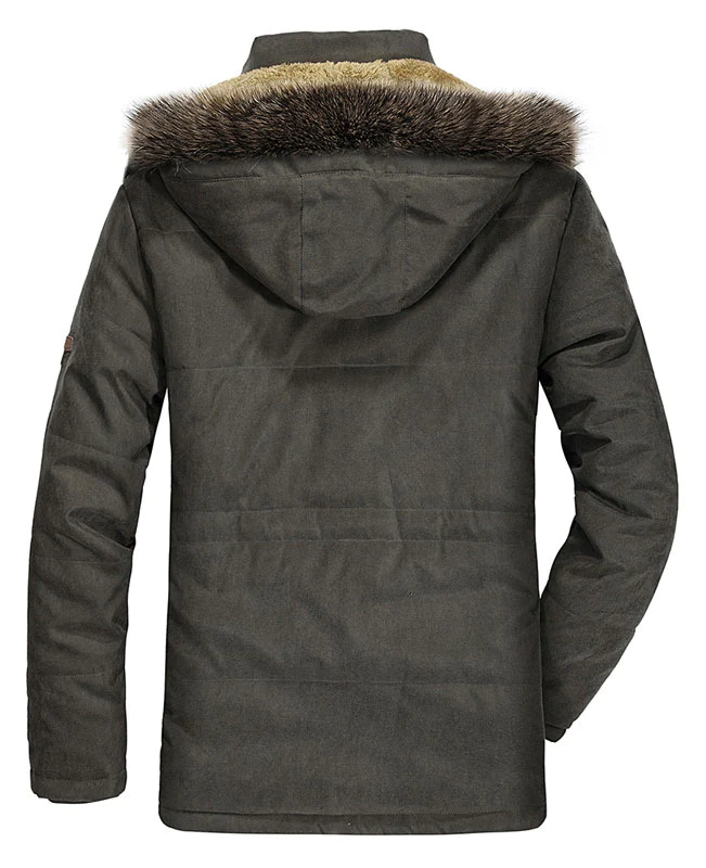 Faux Fur Lined Mens Winter Coat-6