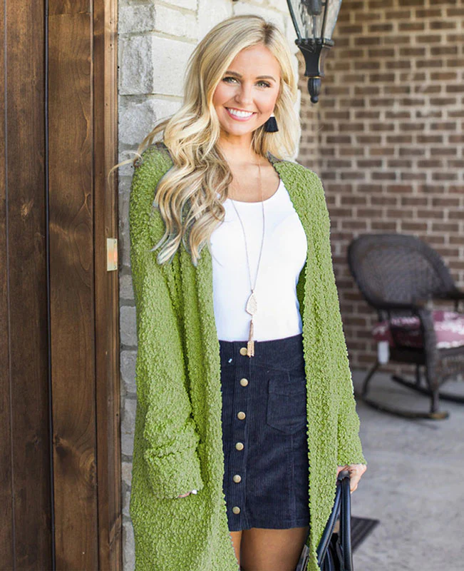 Soft Chunky Sweater Cardigan-6