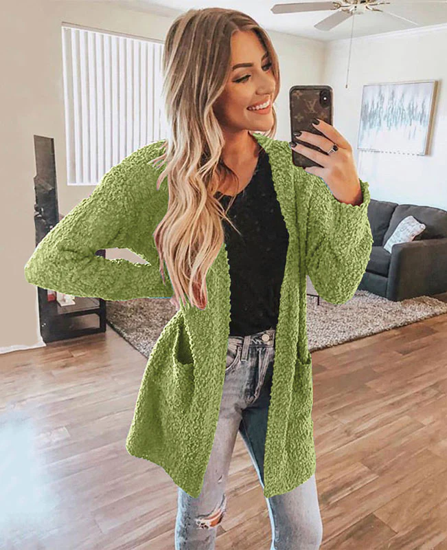 Soft Chunky Sweater Cardigan-9