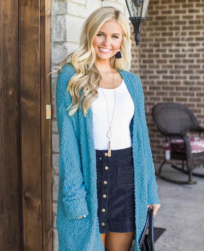 Soft Chunky Sweater Cardigan-4
