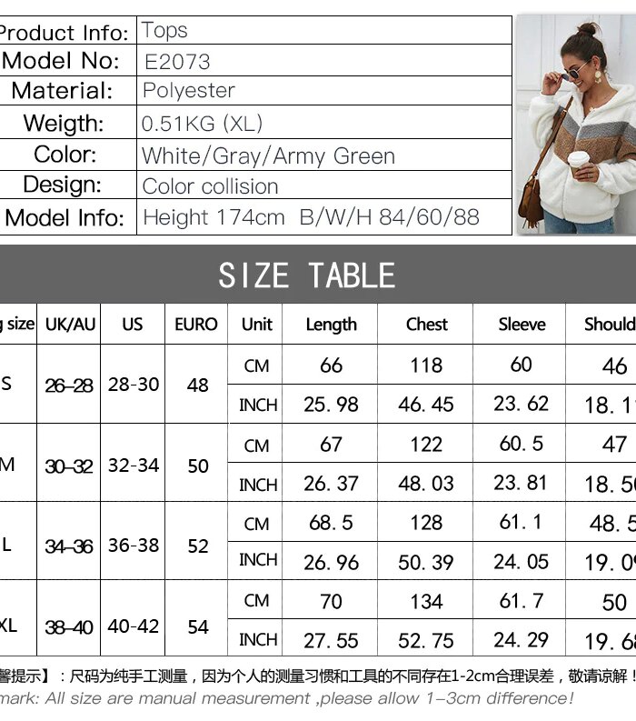 Color Patchwork Fluffy Hooded Jacket