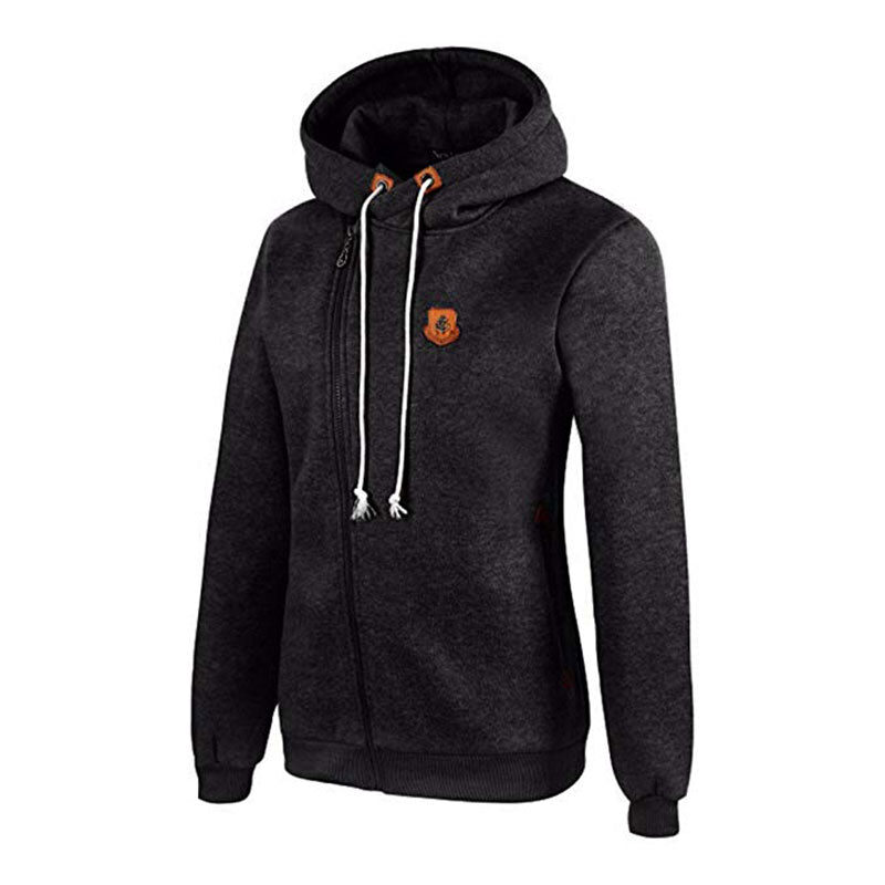Casual Long Sleeve Side Zipper Hoodies-8