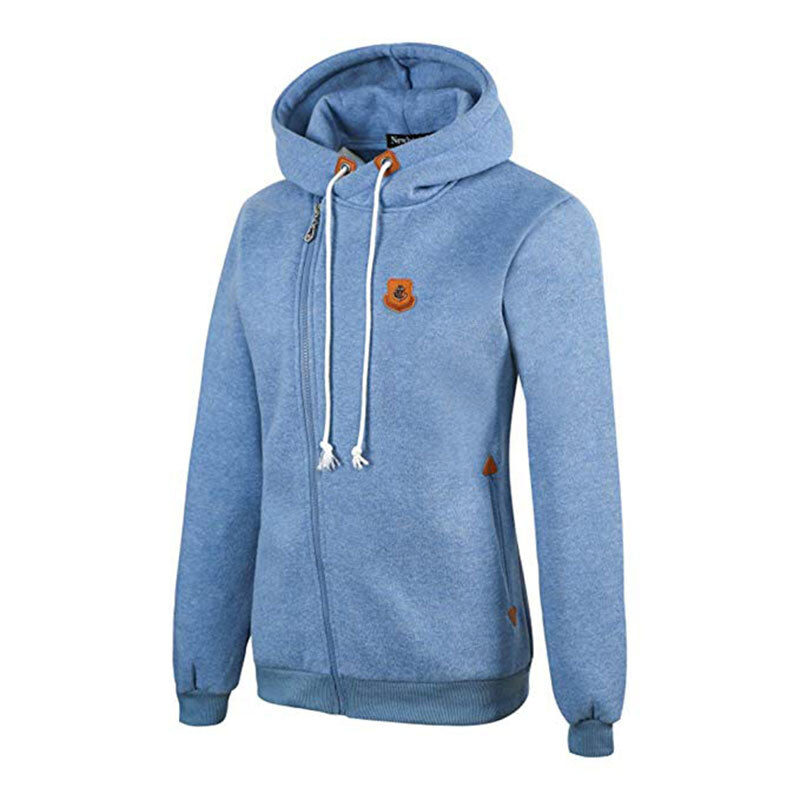 Casual Long Sleeve Side Zipper Hoodies-7