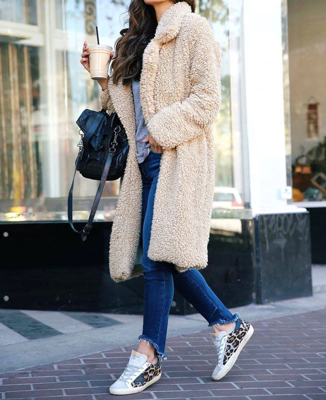 Long Faux Fur Coat Womens