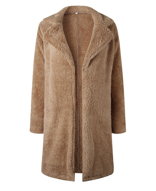 Long Faux Fur Coat Womens-15