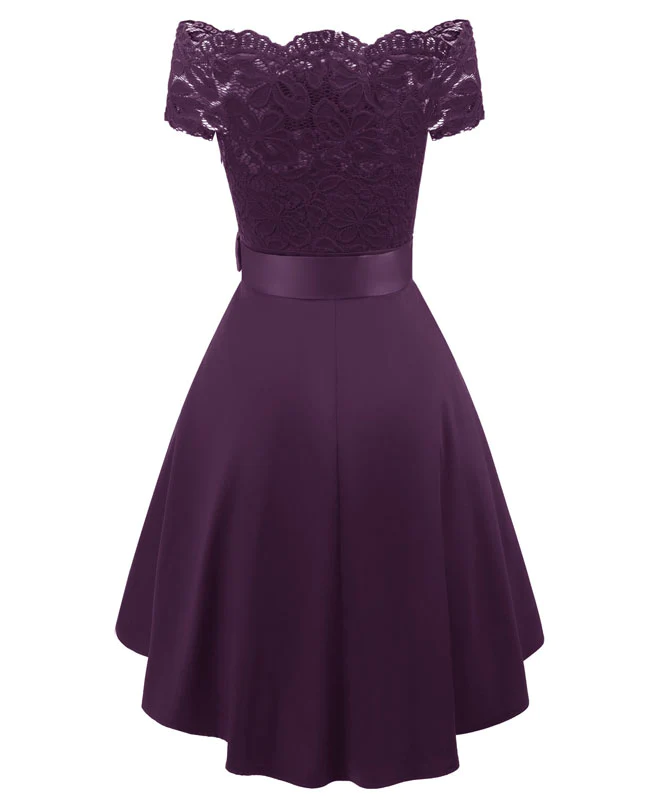 Off the Shoulder Floral Lace Dress