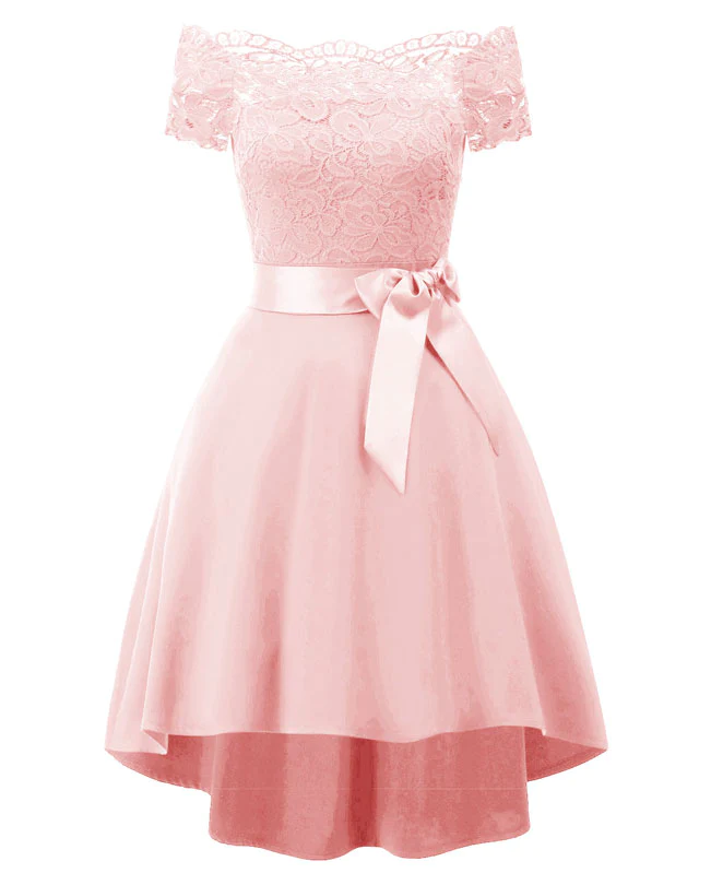 Off the Shoulder Floral Lace Dress