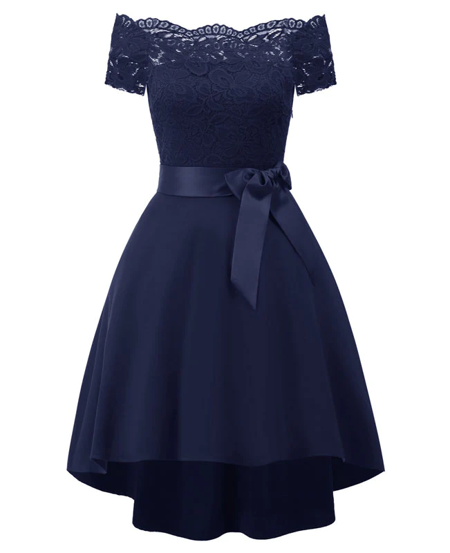 Off the Shoulder Floral Lace Dress