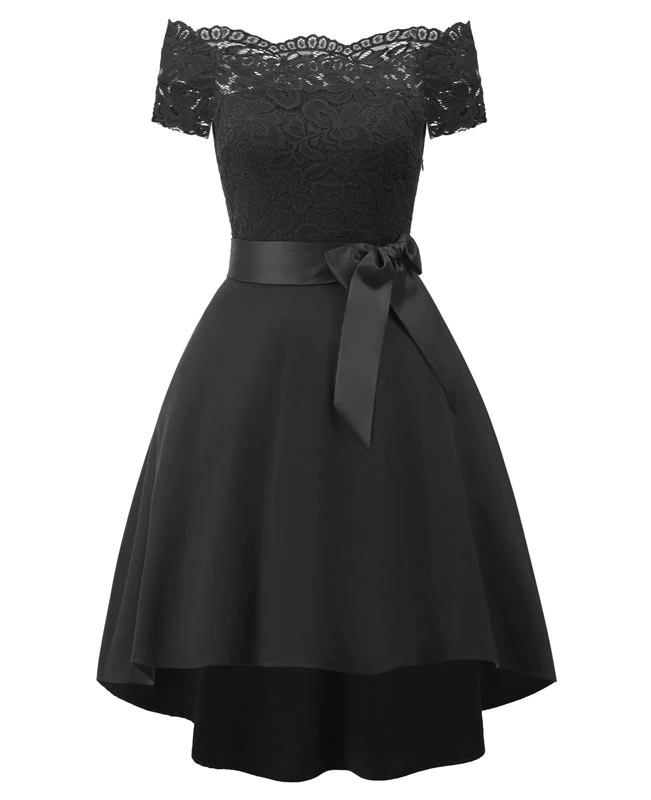 Off the Shoulder Floral Lace Dress