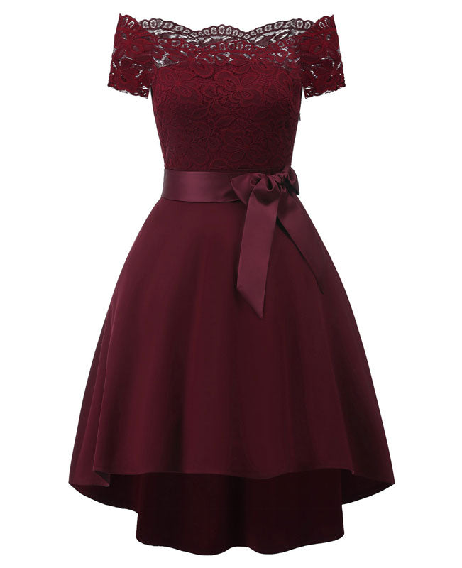Off the Shoulder Floral Lace Dress