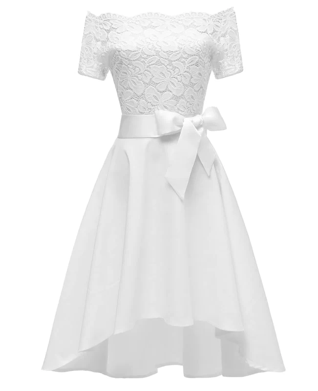 Off the Shoulder Floral Lace Dress
